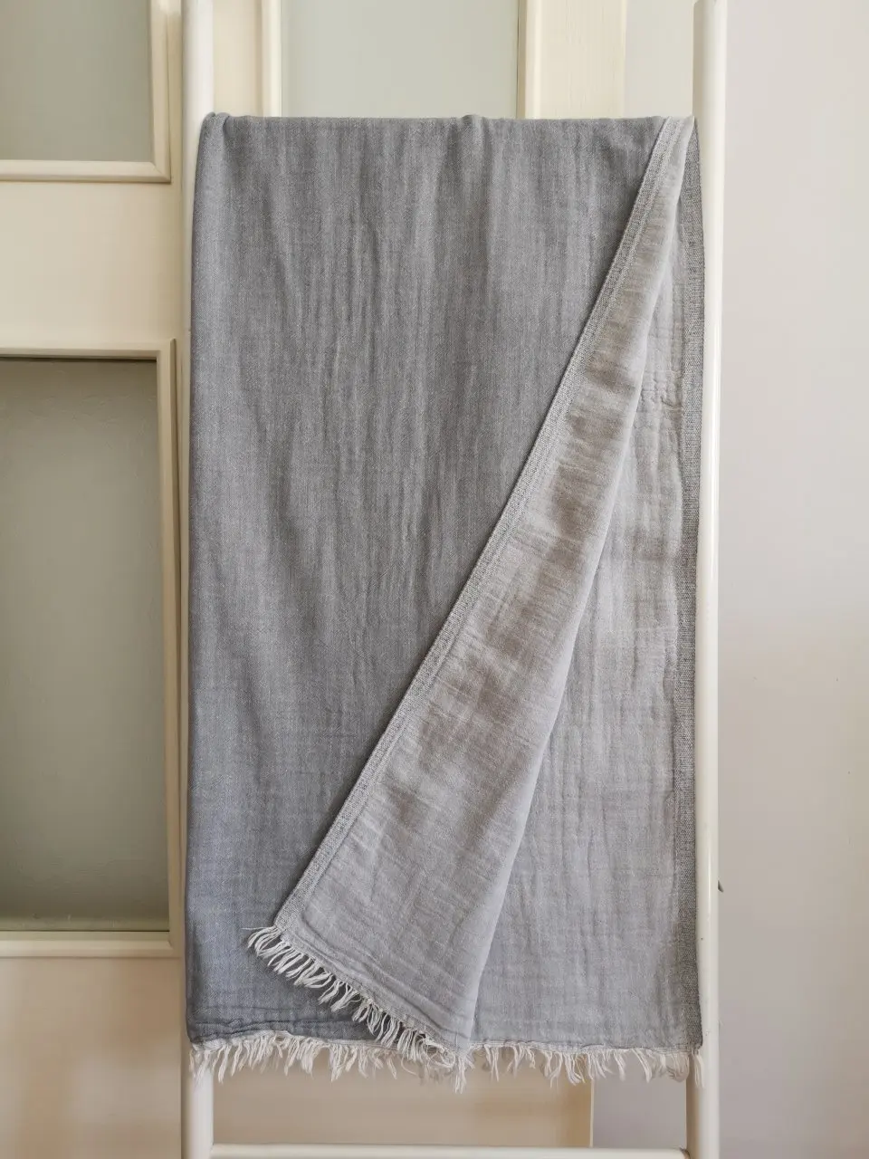 

Double Layer Straight Baths Peştemali Bath Towel Beach Sauna Spa Shower 95x175 Peshtemal Gray