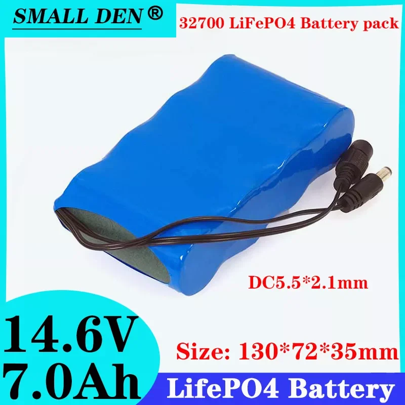 

2023NEW SMALL DEN 14.6V 10v 32700 LiFePO4 Battery pack 7000mAh High power discharge 25A maximum 35A for Electric drill Sweeper b