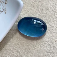 natural blue aquamarine quartz oval pendant brazil women fashion diy 30 2mm20 4mm dark blue aquamarine deep blue necklace aaaaa