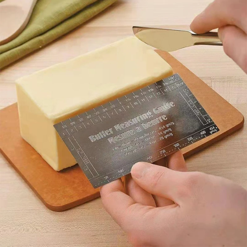 

Butter Measuring Guide Stainless Steel Butter Measuring Ruler Kitchen Baking Scraper Measuring Tool