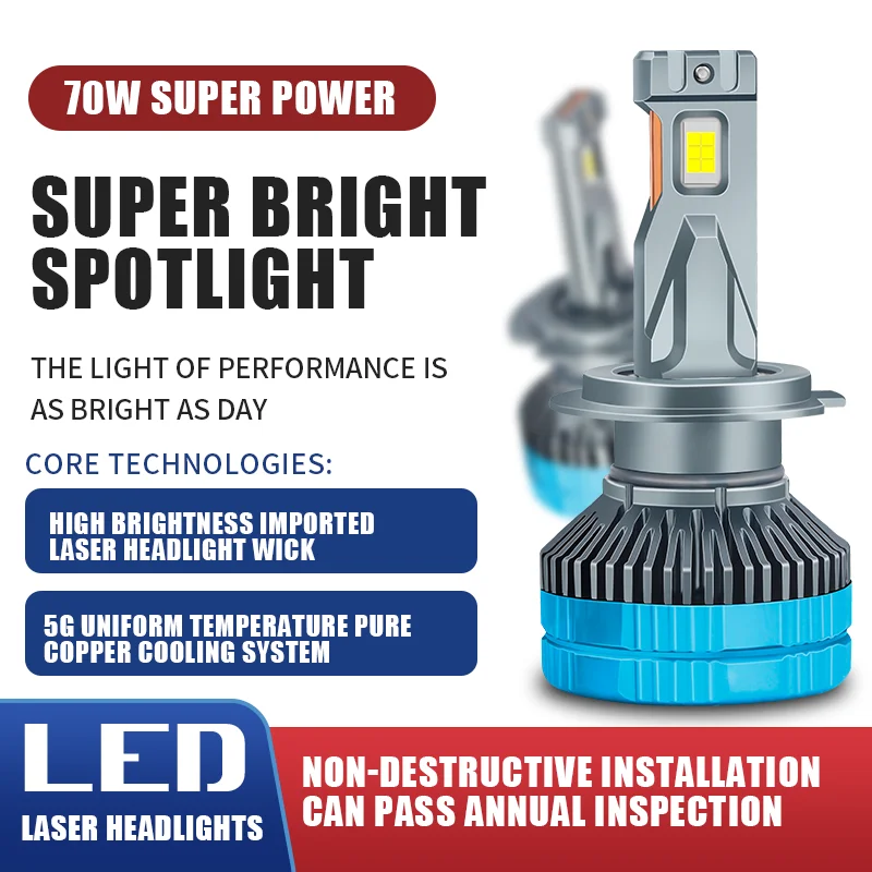 

H7 Led Headlight H4 H11 Canbus CSP Chip LED H1 H3 H8 H9 H11 9005 HB3 9006 HB4 9012 HIR2 6000K White Bulbs Turbo Fog Light 12V