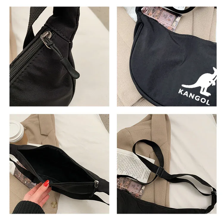 Kangol Fashion Ladies Messenger Bag Unisex Canvas Student Shoulder Bag Handbag Women tote bags crossbody bags purse