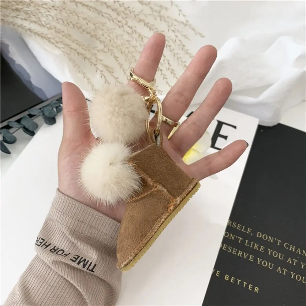 Креативный пушистый мини-брелок для ботинок зимние сапоги милая кукла из норки