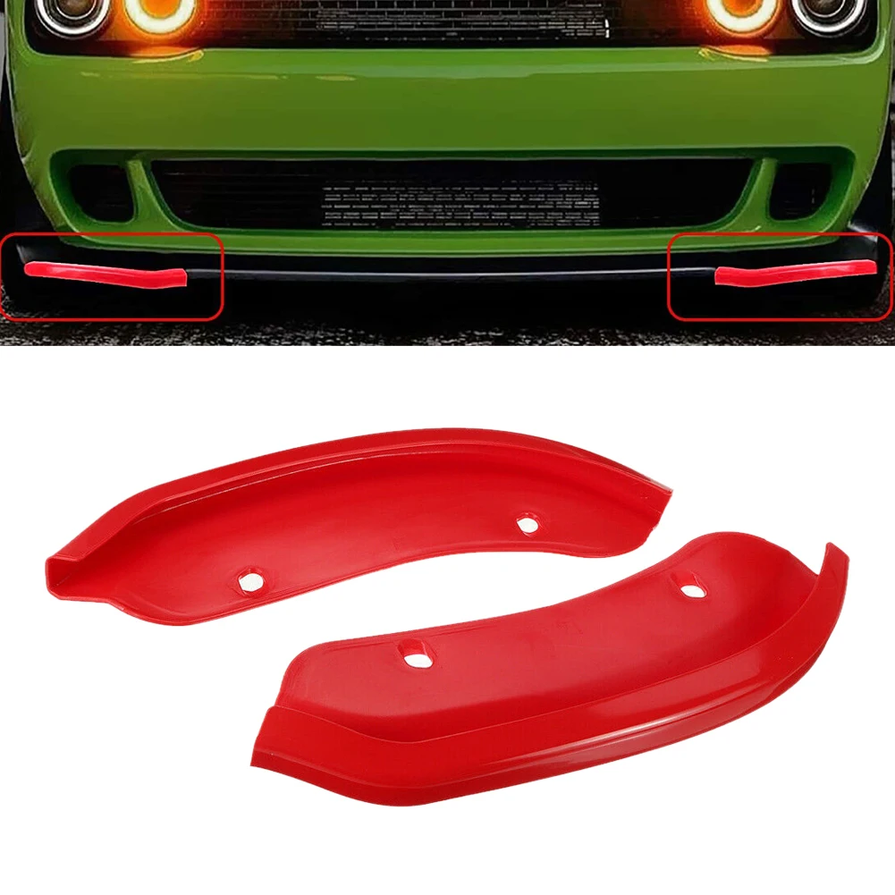 

68327082AA 1 Pair Red Front Bumper Lip Splitter Spoiler Guard Cover Fit for Dodge Challenger SRT Hellcat 2015-2021 68327083AA