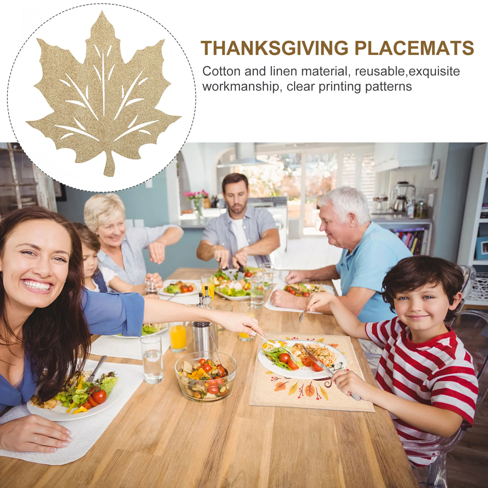 

Table Placemats Mats Thanksgiving Mat Leaf Maple Leaves Fall Dining Place Tabletop Coffee Autumn Shaped Trivet Dish Placemat