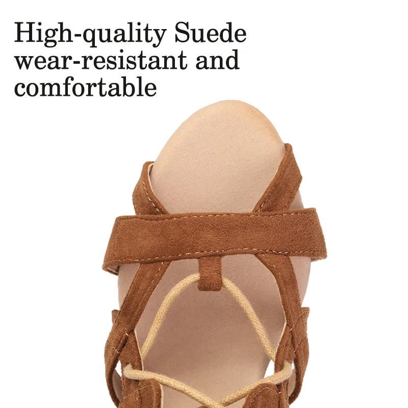 DKZSYIM Women Dance Boots Ballroom Jazz Dance Shoes Ladies Girls Soft Soles Tango/Latin Dance Shoes High Heels 7cm-10CM