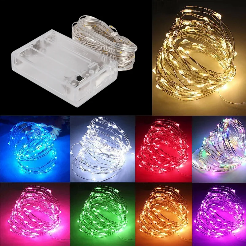 

1M 2M 3M 5M 10M 20M 30M Copper Wire LED String lights Holiday lighting Fairy Garland For Christmas Tree Wedding Party Decoration