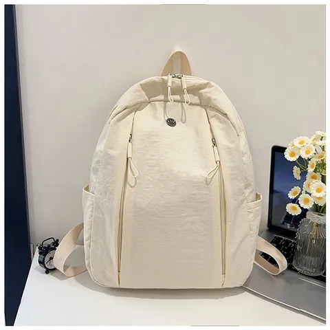 Женский многофункциональный рюкзак, повседневная однотонная школьная сумка для девочек, модная легкая дорожная сумка из нейлона