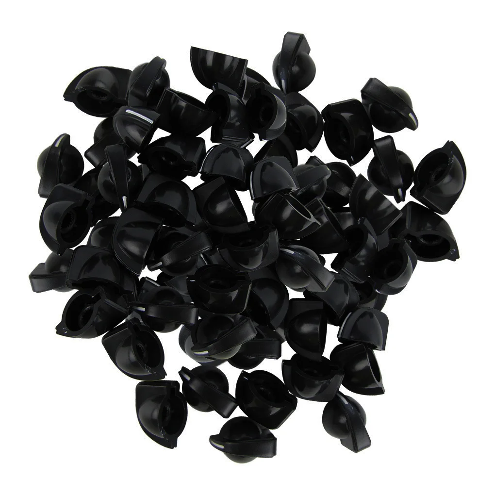 FLEOR 120 шт. Пластик Винтаж ручки дверные в виде куриной головы маленькая гитара усилитель эффект педаль ручки черный