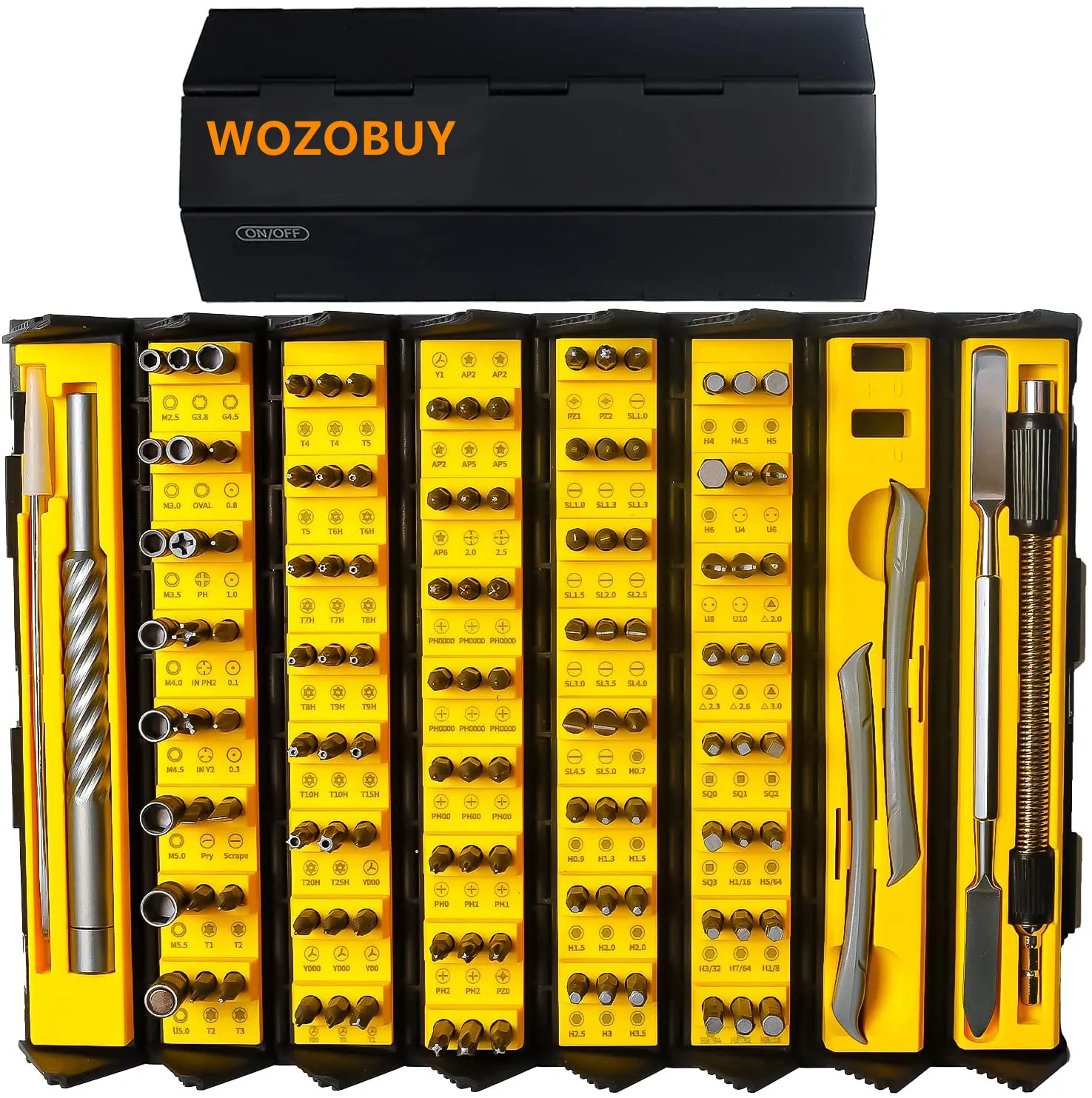 

WOZOBUY 128 in 1 Precision Screwdriver Set,Electronics Repair Tool Kit for Cell Phone,Laptop,iPad,Watch,Tablet,PC,Xbox,ps4