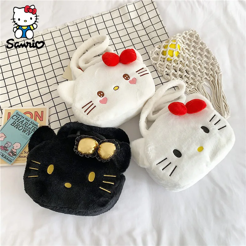 

Hello Kitty Crossbody Bag Kawaii Sanrio Plush Shoulder Bags Hello Kitty Things Cartoon Messenger Bag Backpack Wholesale Kid Gift