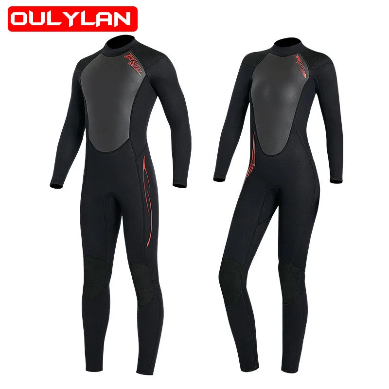 Новый Неопреновый гидрокостюм Oulylan 3 мм для мужчин и женщин слитный костюм
