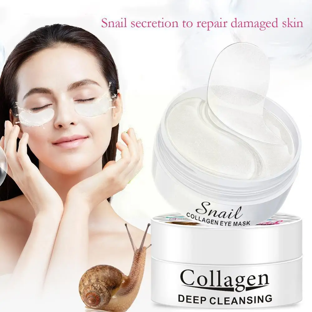 

30 Pairs Snail Collagen Eye Mask Anti Wrinkle Remove Face Korean Moisturizing Care Patches Dark Eye Skin Puffiness Circle E L2J4