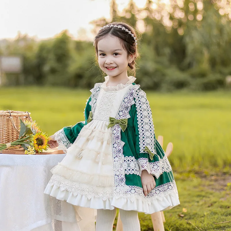 Детское Кружевное платье-Лолита на возраст 1-10 лет