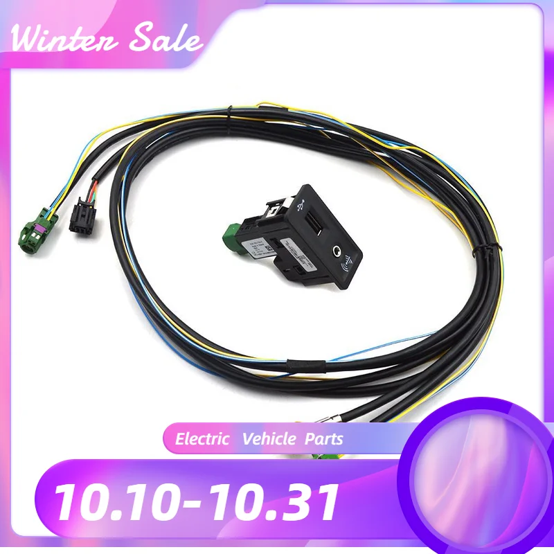 

Apply To VW GOLF MK7 CC E-GOLF CARPLAY USB AUX MDI AMI Install Plug Socket Harness 3GD035222E 3GD 035 222E