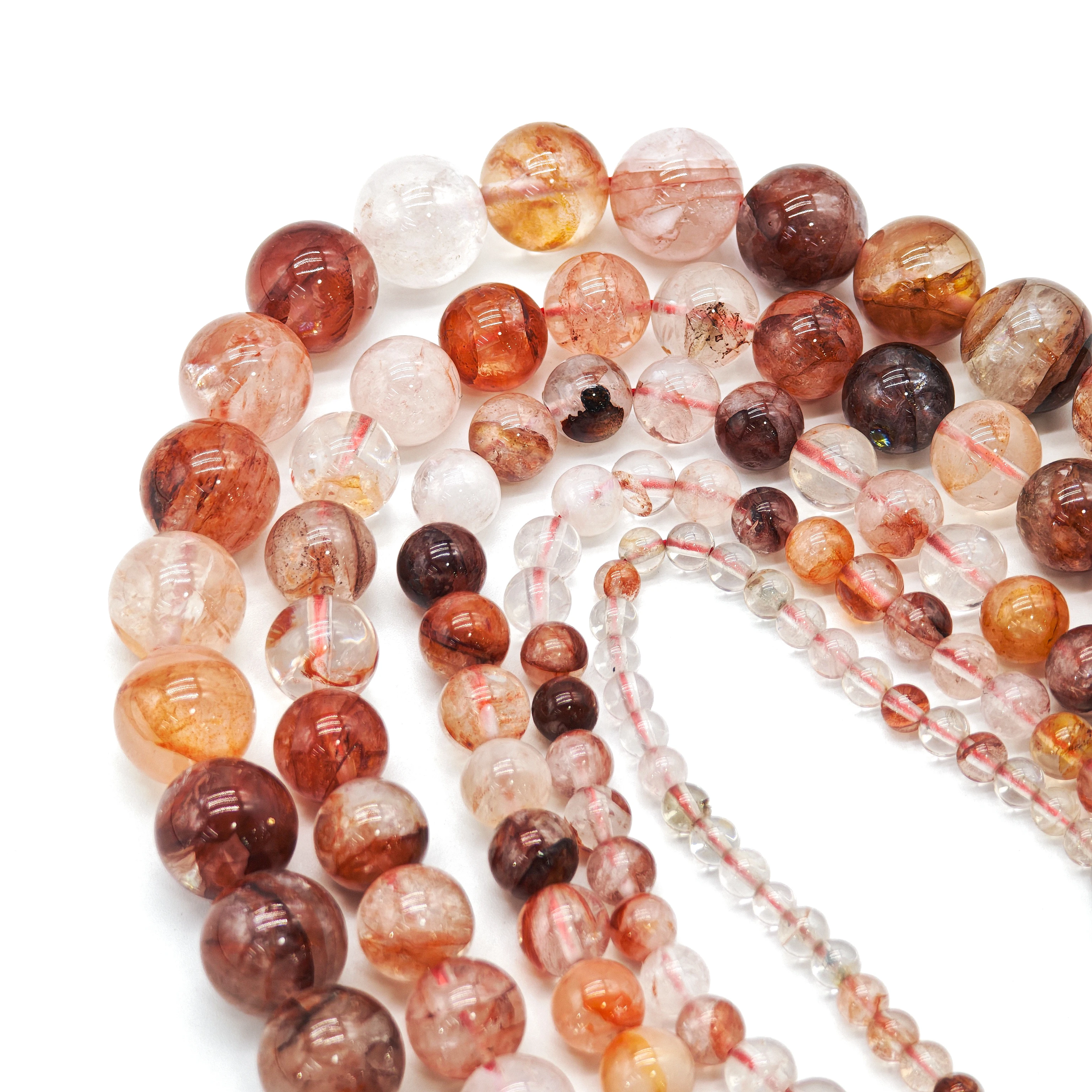 4/6/8/10/12/14 мм высококачественный огненный кварцевый кристалл из натурального