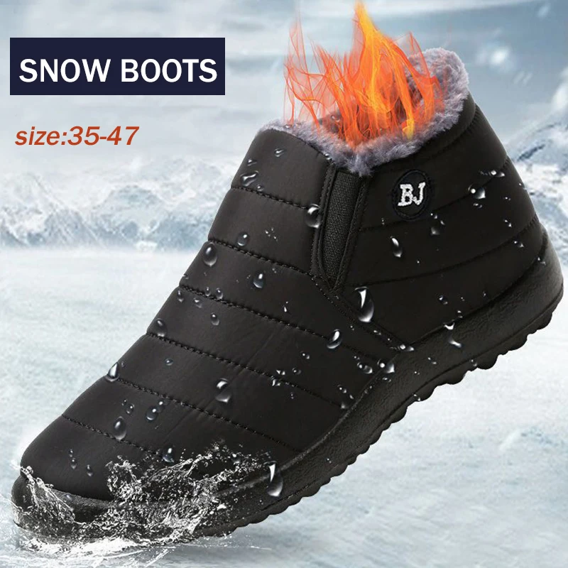 

Женские ботинки для снежной погоды, новая обувь для женщин, женская обувь на платформе без застежки, мягкие водонепроницаемые ботильоны, же...