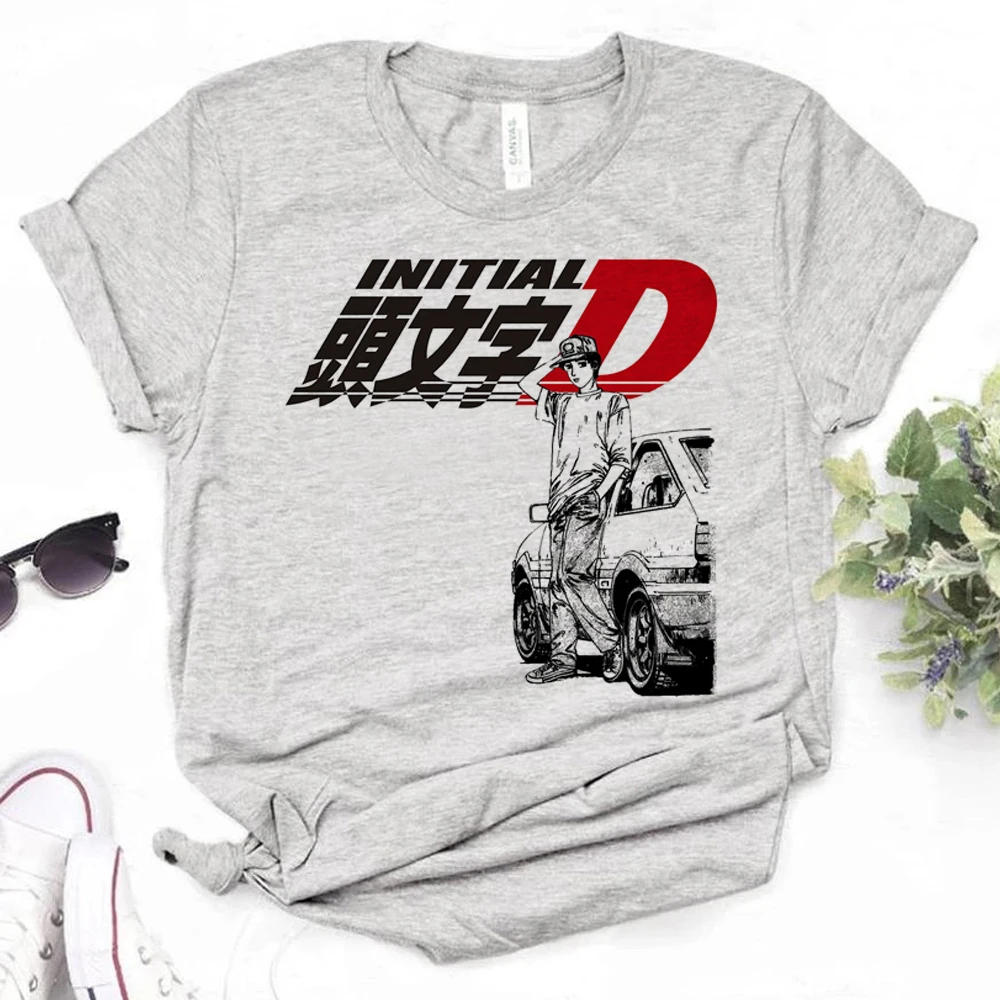 Топ Initial d Женская забавная футболка одежда для девушек Манга