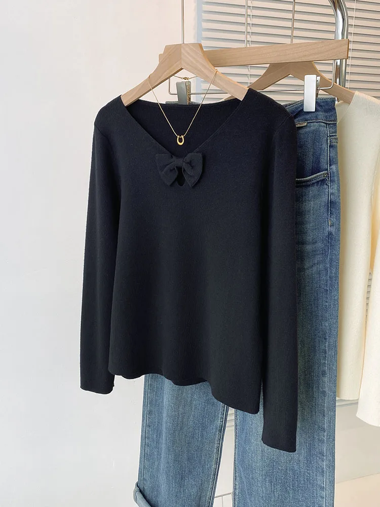 Женский трикотажный свитер с длинным рукавом размеры до 3XL