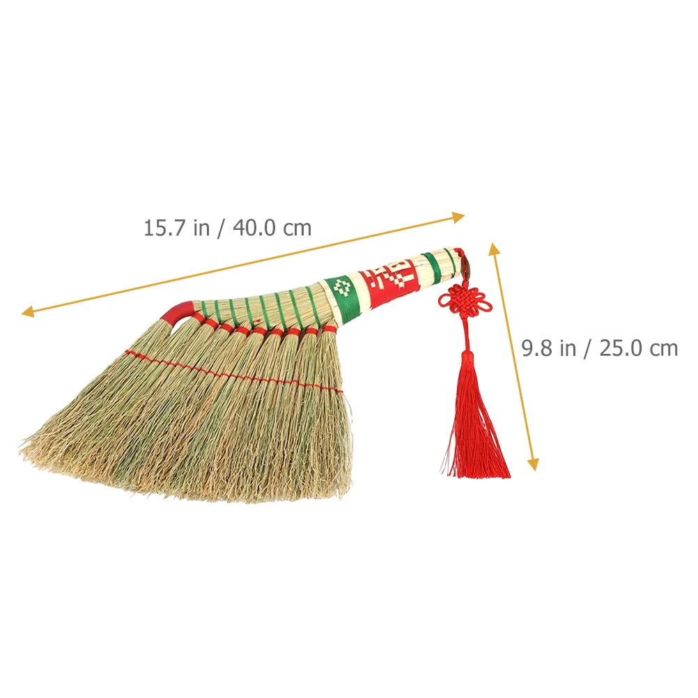 

Handmade Duster Outdoor Tabletop Decor Chinese Style Desktop Household Large Hay Bales Straw Woven Broom Baby Cleaning
