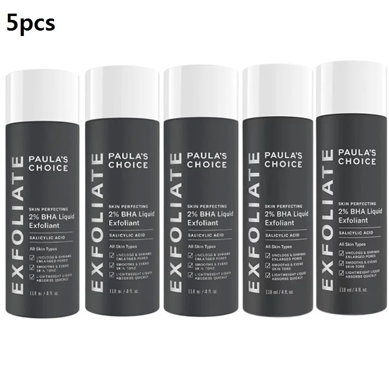 5pcs Paulas Choice-SKIN PERFECTING 2% BHA Liquid Salicylic Acid Exfoliant-Facial Exfoliant For Blackhead,Enlarged Pores Wrinkles