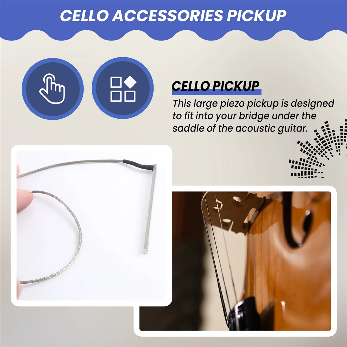 6-проводная высокочувствительная гитара Acoustique Pont Selle Tige PiéZo MéTal Folk Guitare Pick-Up Bâton