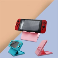 adjustable foldable abs compact bracket play stand holder for ns switch oled console controller