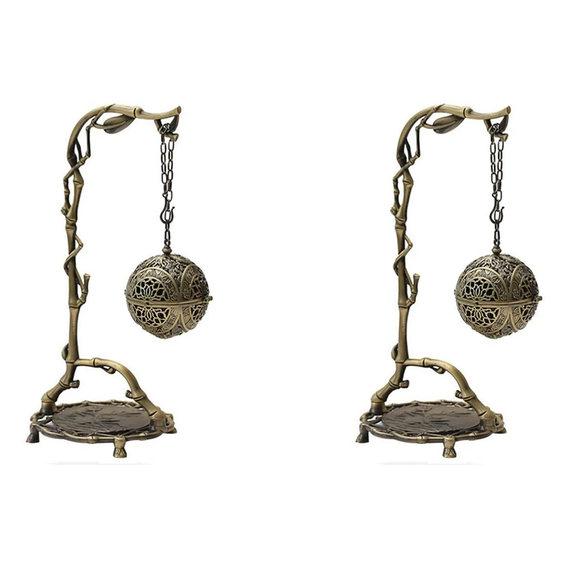 

2X подвесной держатель для курильницы, резная горелка в Форме Дракона в форме шара, для фотографий/украшения