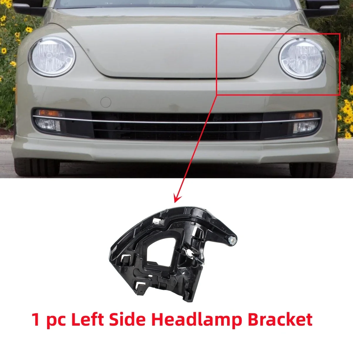 

Кронштейн передней фары 5C5941053B 5C5941054B для VW Beetle 2012 2013 2014 2015 2016 2017 2018 2019