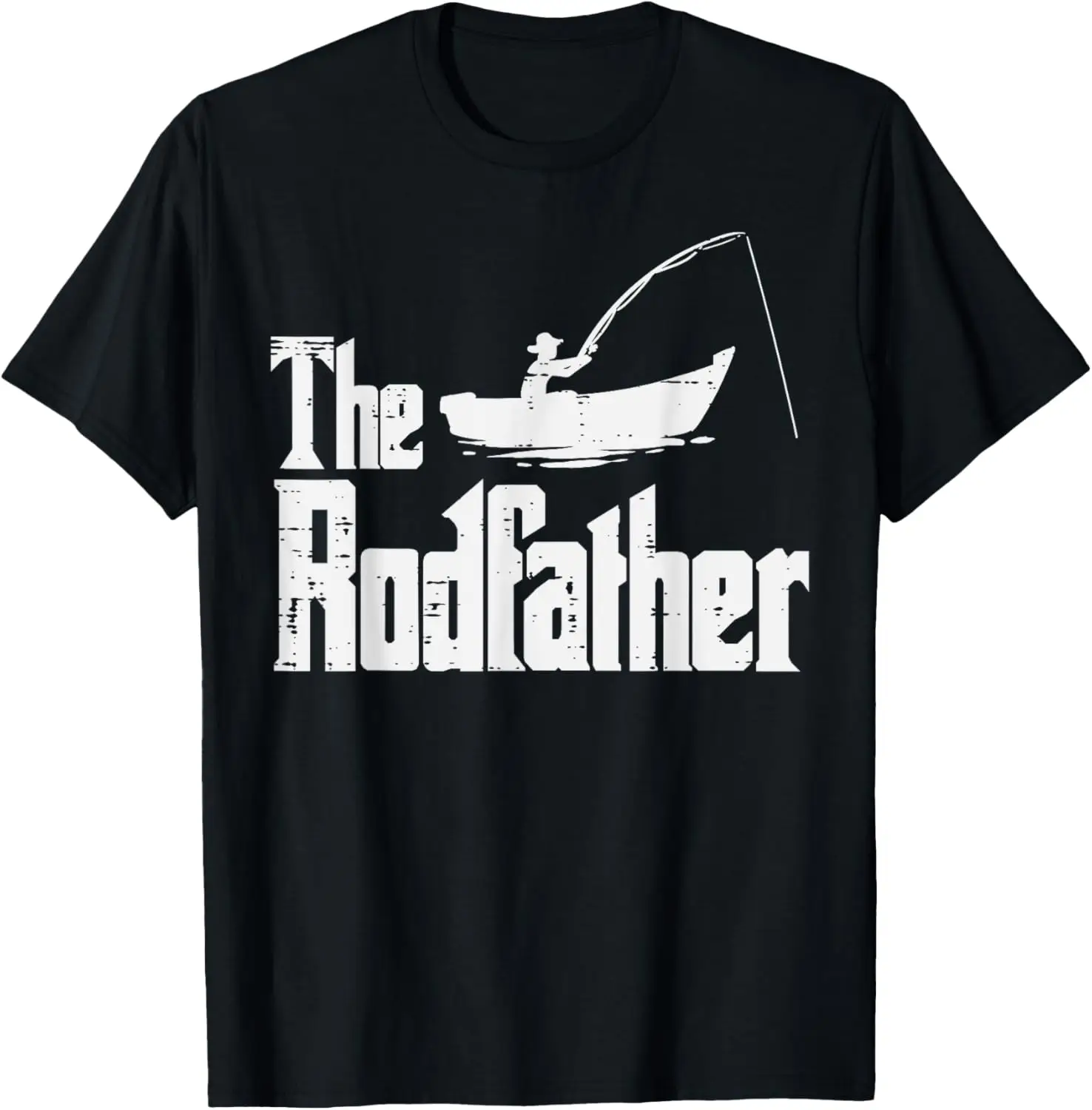 Rodfather Fun Fishing Fathers Day Movie Pun Dad Papa Męska koszulka