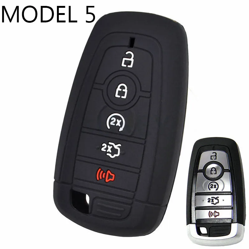 

Для Ford Escape Ranger F Series Fusion Edge 2017 2018 2019 2020 2021 3 4 2 5-кнопочный автомобильный брелок, чехол, защитный держатель в виде ракушки