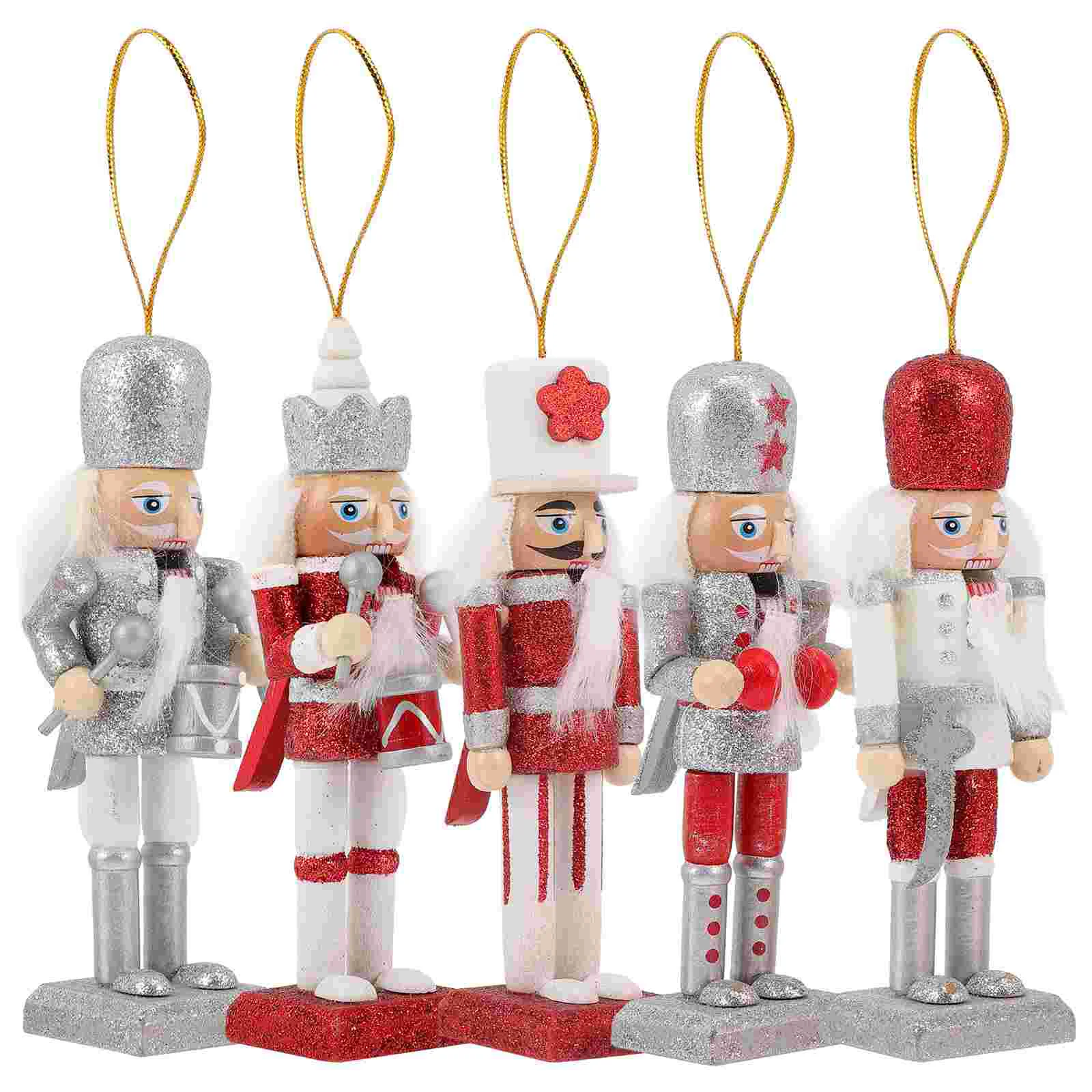 

Nutcracker Christmas Hanging Figures Decorations Tree Wood Holiday Ornament Wooden Nutcrackers Decor Ornaments Craft Festival