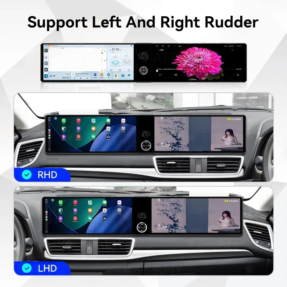 Фото Двухэкранный GPS-навигатор Qualcomm 12.3 дюйма на Android 14 для Mazda Axela 2014-2019, мультимедийный проигрыватель, автомобильная магнитола №3