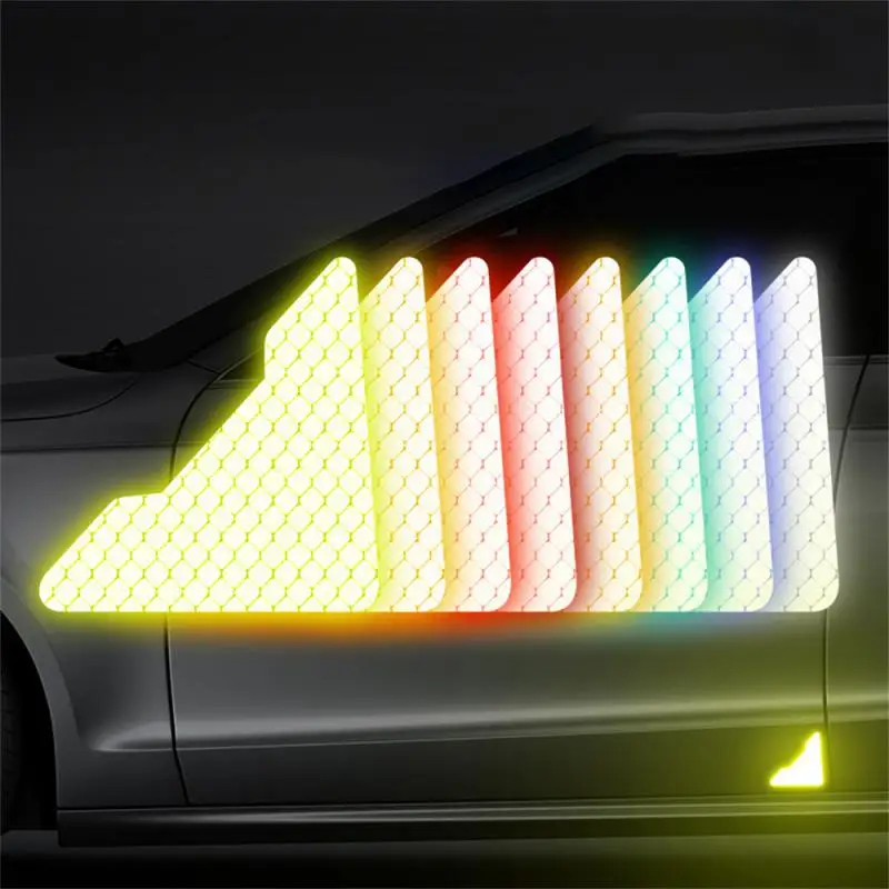 

1PCS Reflective Car Front Rear Door Corner Protective PET Cover 90 Degree Angle Auto Bumper Anti-Scratch Protector Sticker Tape