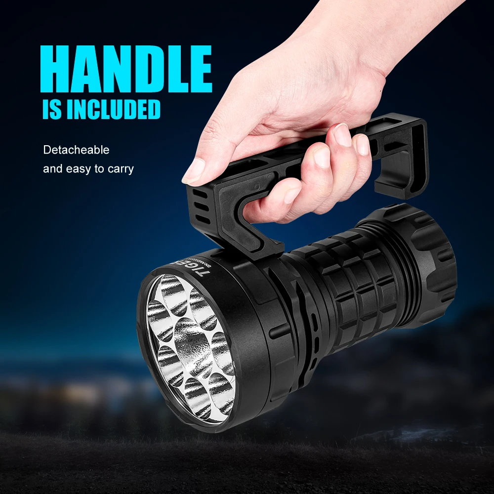 

LUMINTOP Tiger Power Bank LED Flashlight 8*Cree XHP70 52000LM Rechargeable Torch Lanterns Built In Battery Pack for Camping
