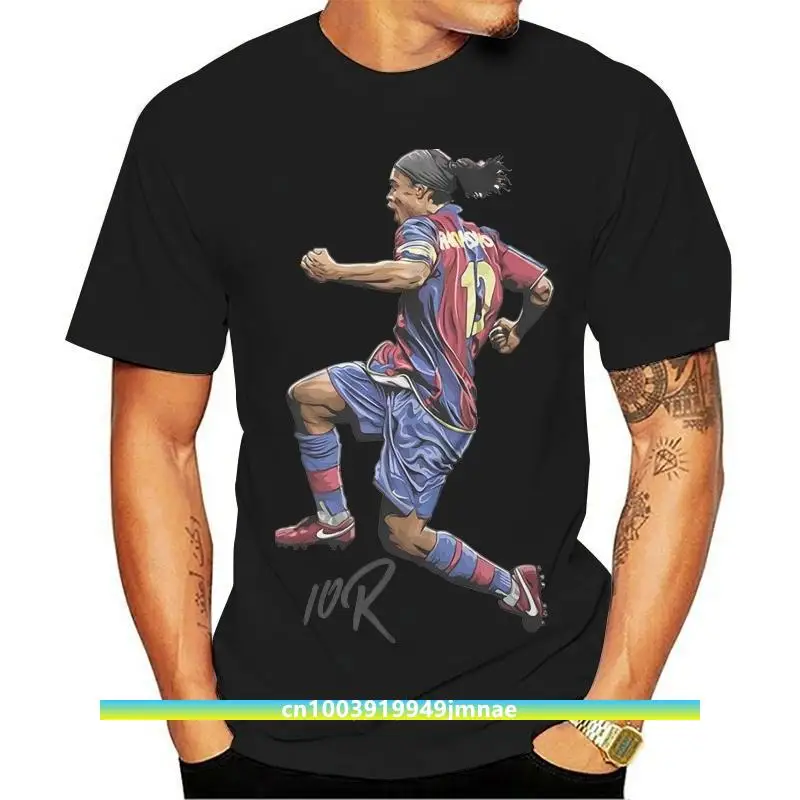 

Ronaldinho Premium Quality Illustrated T-Shirt ''R10"boutique Summer Men'S Men High Quality Tees Nerd Tee Shirts