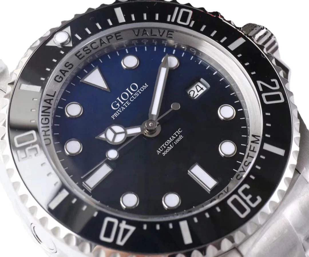 

men Automatic Mechanical watch Black Blue Ceramic