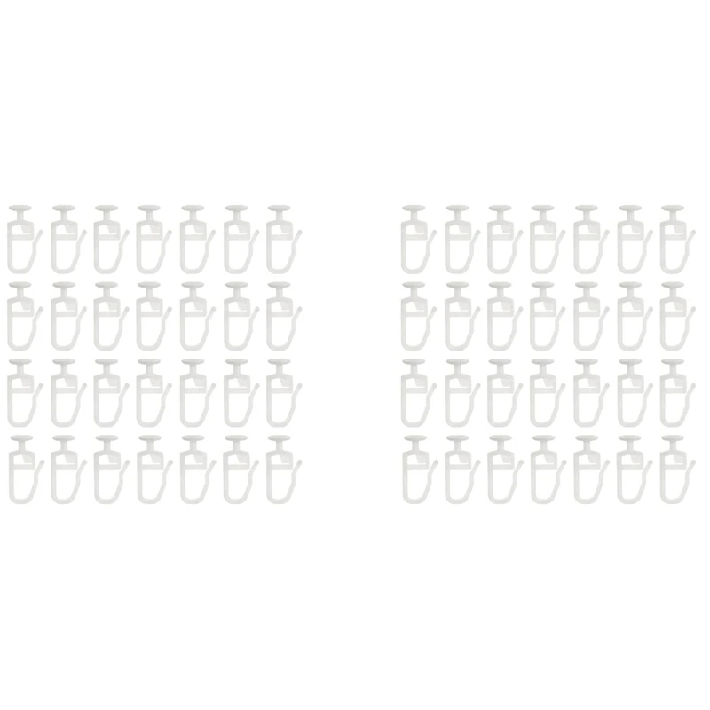 

400 Pack Curtain Gliders With 8.3 MM Head Folding Glider Curtain Rail Track Glider Hooks For Curtain Rails Track Type