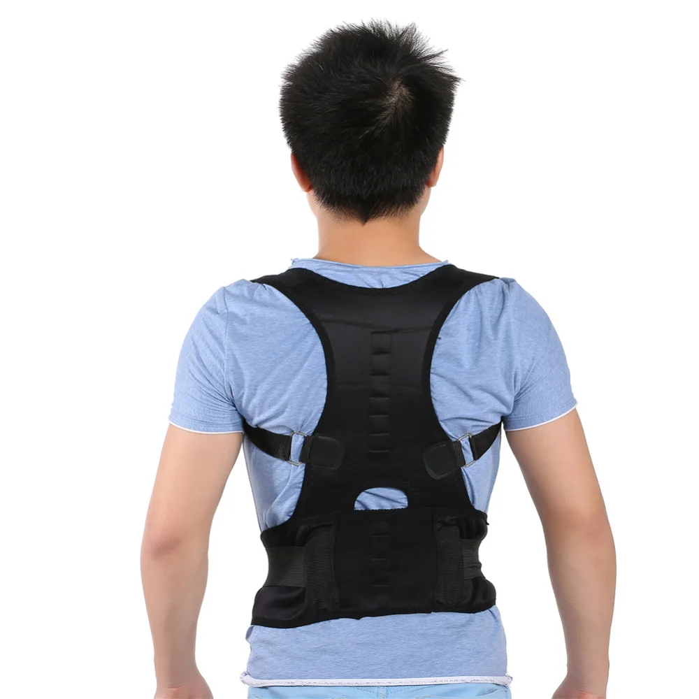 

Adjustable Magnetic Back Support Posture Corrector Shoulder Brace Posture Correction Belt Lumbar Care Back Support For Men Women