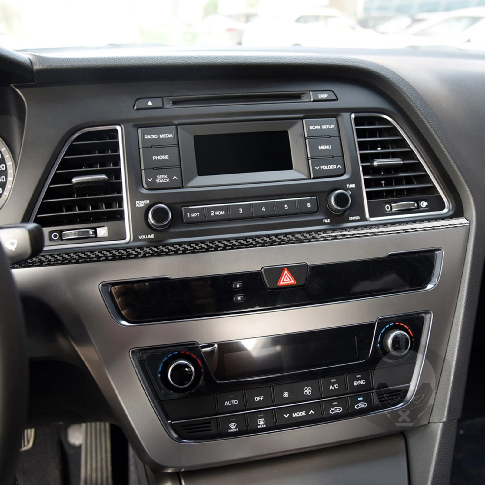 Для Hyundai Sonata 9 2015 2016 2017 декоративная полоса центрального управления наклейка из