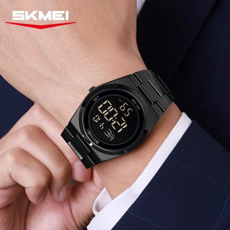 Фото SKMEI 2610 Мужские электронные часы 2026 года, подарок, LED-дисплей, хронограф, спортивный будильник, многофункциональные, модные электронные часы для студентов №4