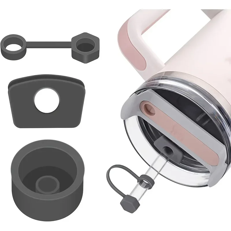 Универсальные герметичные силиконовые соломинки для бутылок с водой Stanley 3