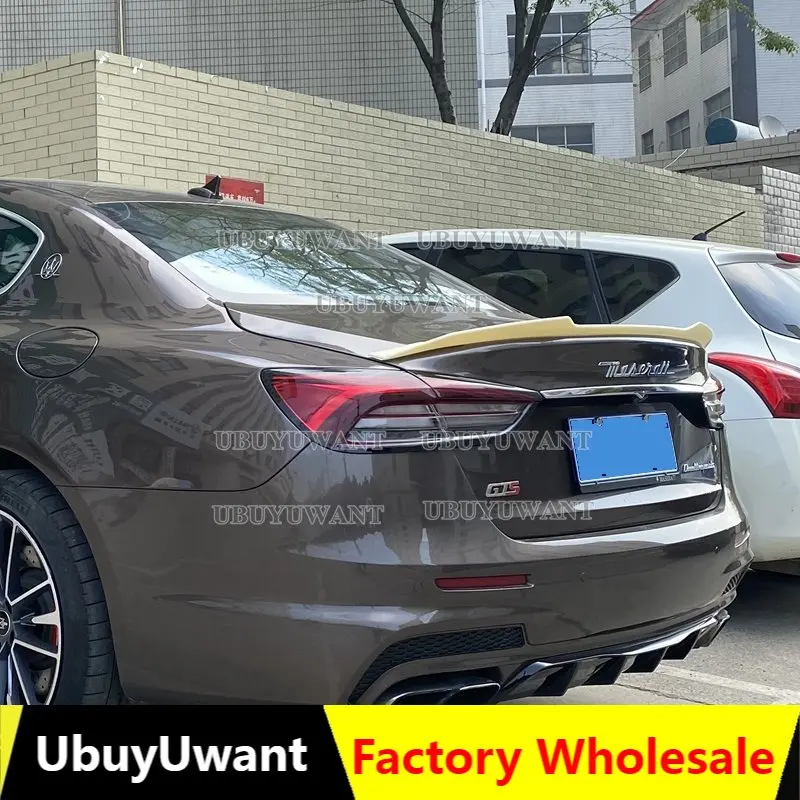 

ABS Material Rear trunk Spoiler Wings for Maserati Quattroporte 2019-2023 Car Styling ABS Carbon Look Rear Spoiler