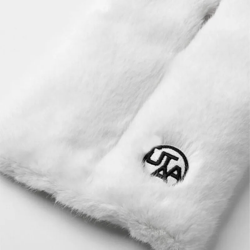 Women Winter Adjustable Scarf  Golf Luxurious Faux Fur Scarf (Size : One Size)