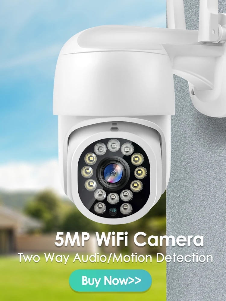5MP IP WiFi 1080P PTZ CCTV Security Protection Outdoor Auto Tracking 4X Digital Zoom Mini Surveillance Camera Night Version
