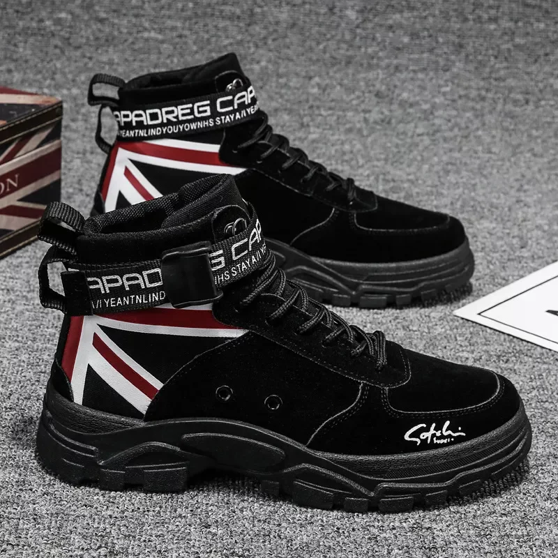 

Мужские Теплые ботильоны на шнуровке, из фетра