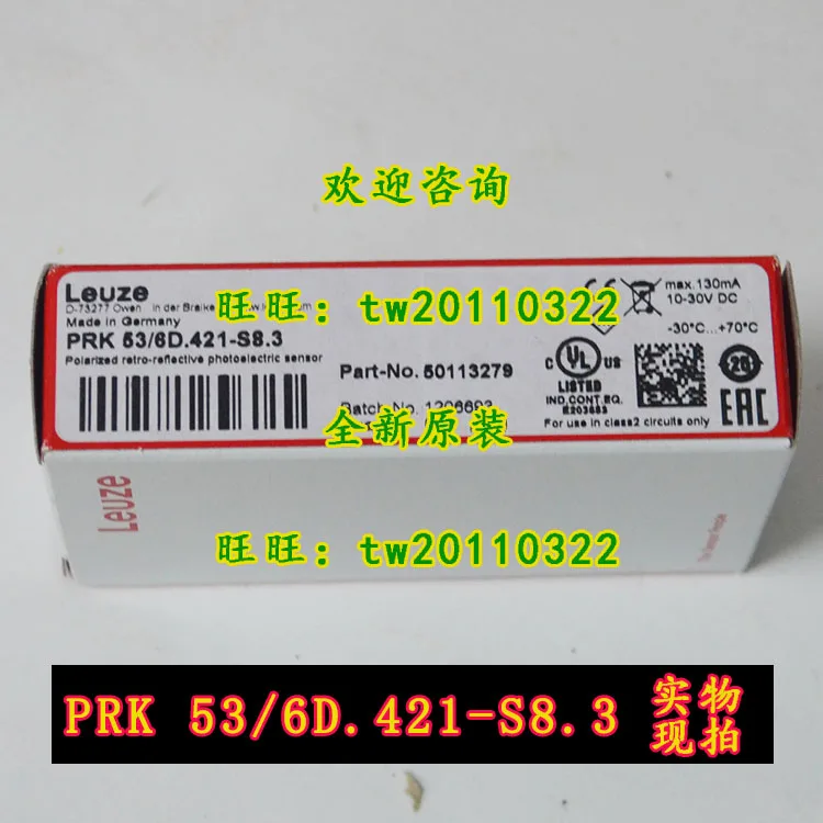 [Физическое фото] PRK 53/6d. 421-s8.3 НЕМЕЦКИЙ Датчик Laoyizhen LEUZE