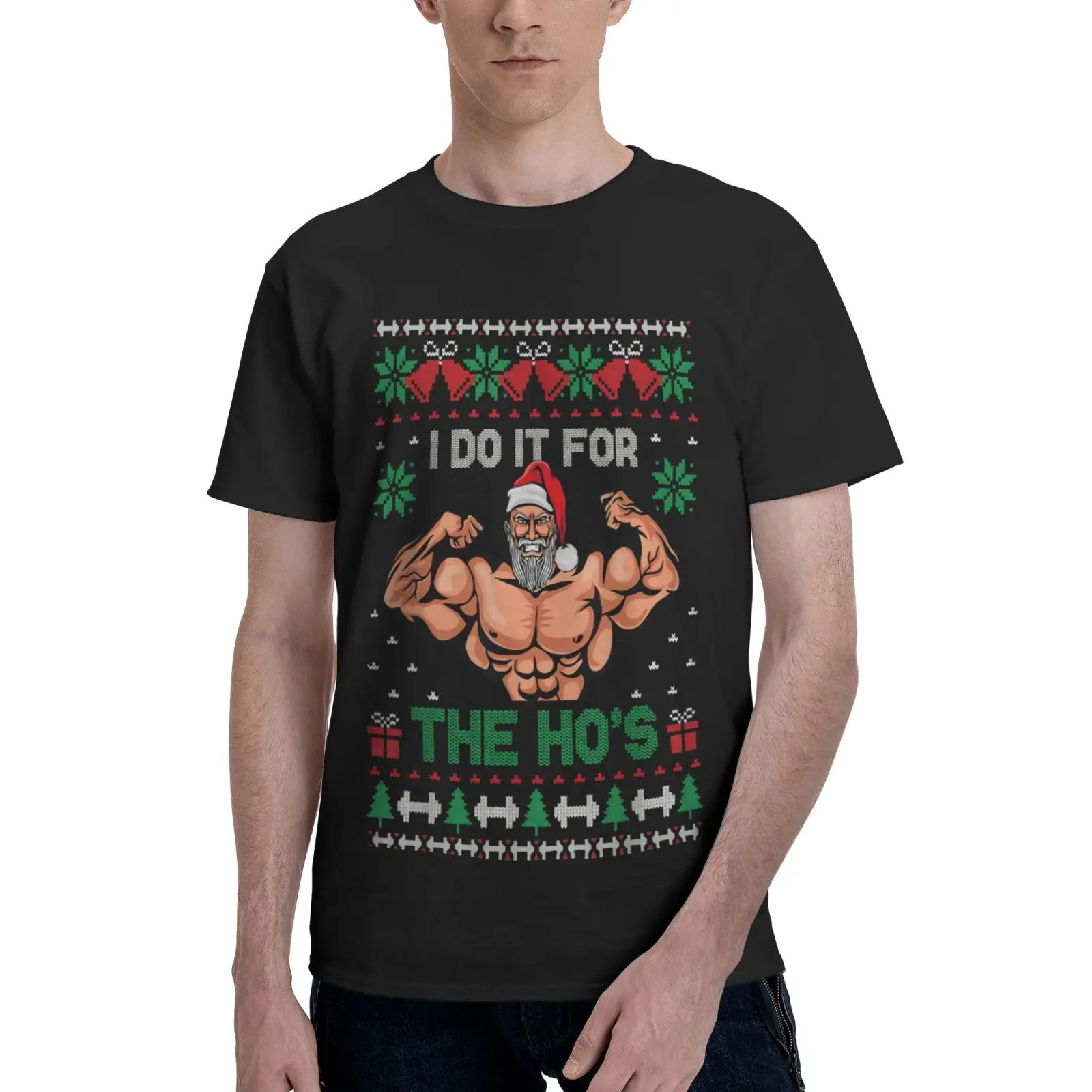 

Muscle Santa I Do It For Oversized T-Shirt Grunge Oversized T-Shirt Women's T-Shirt Blouse T-Shirt T-Shirts Man Men's T-Shirts