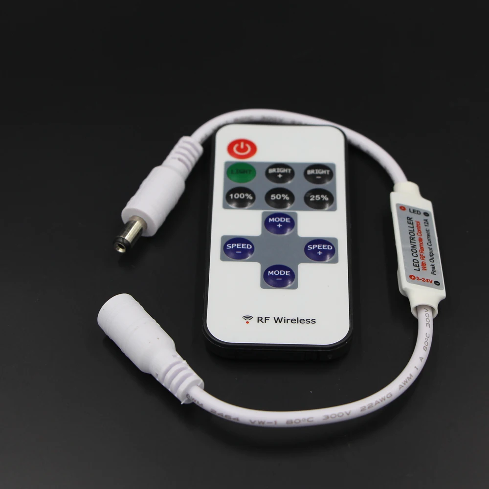 DC5V-24V RF 11KEY MINI однотональный светильник SMD 5050 2835 5730 светодиодная лента контроллер
