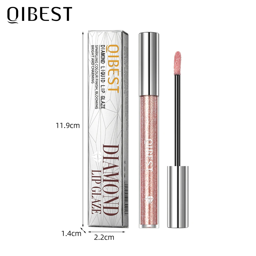 QIBEST Diamond Liquid тинт для губ, 6 цветов, увлажняющий стойкий макияж, серый блестящий водонепроницаемый блеск для губ, косметика (art.: 3920bf21702e2) - 3920bf21702e2
